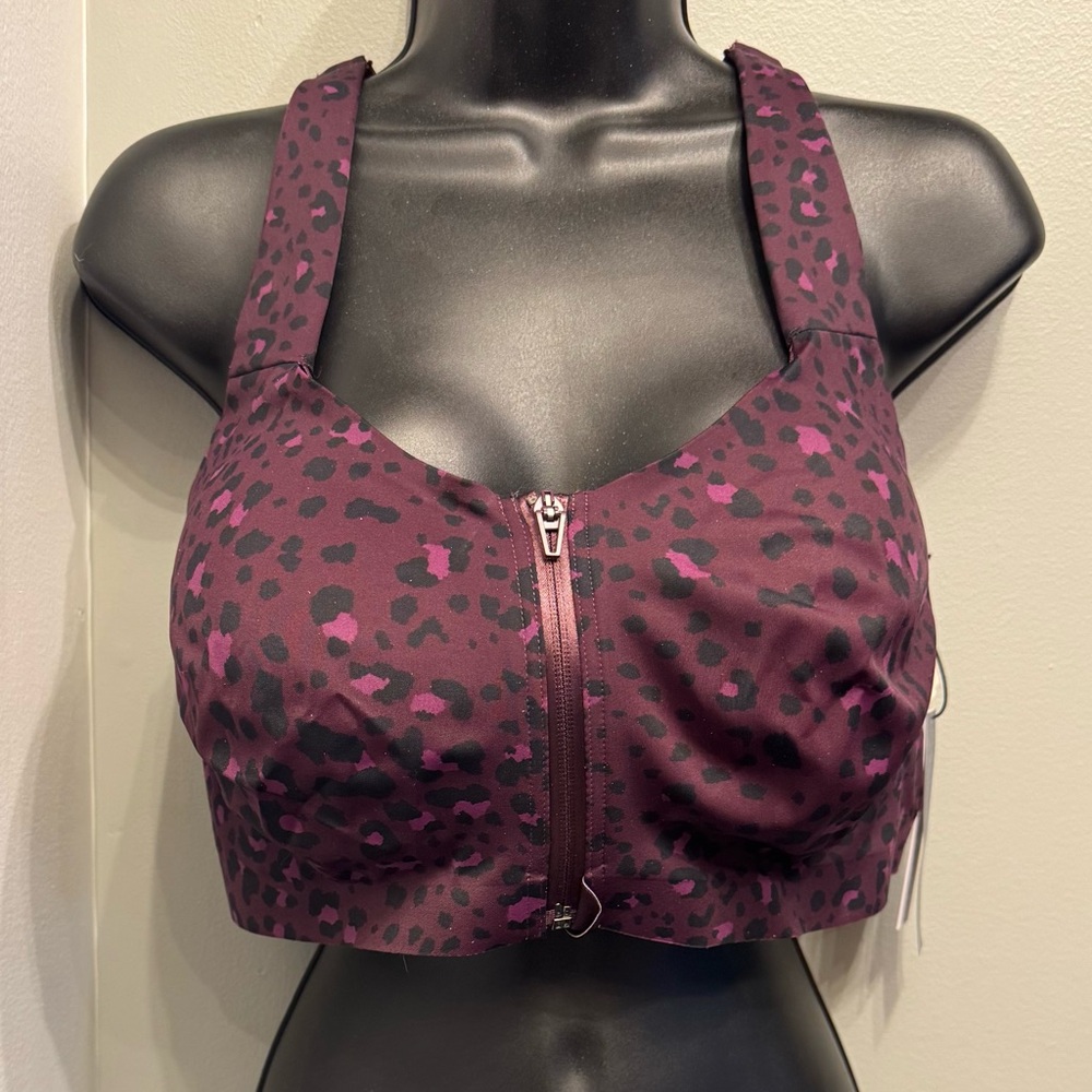 Victoria's Secret Purple Leopard Sports Bra 38DDD NWT